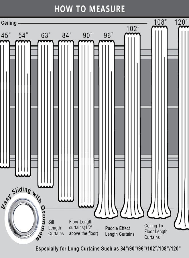 KOUFALL Light Grey Blackout Curtains 84 Inch Length 2 Panel Sets for Dining Room Darkening Black Out Hotel Sunblock Light Blocking Curtins/Living Room Bedroom,Gray - Image 3